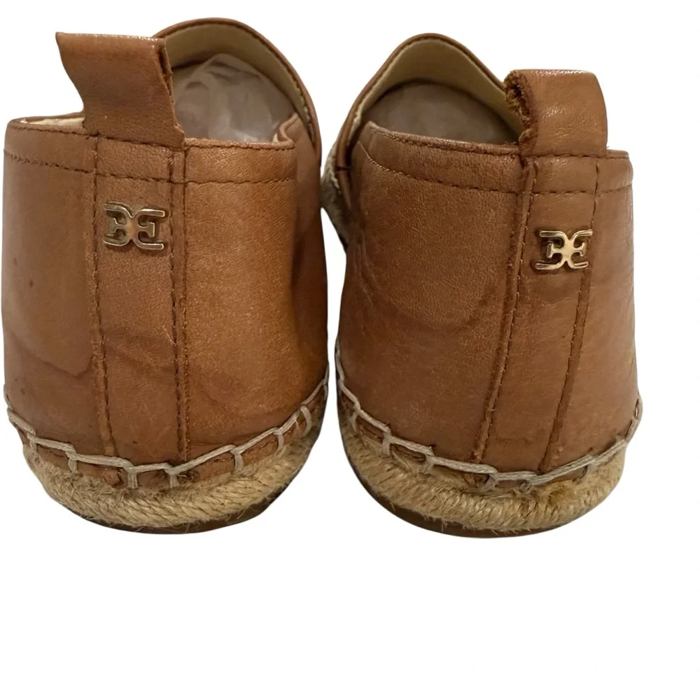 5 for $25!! Sam Edelman Kesia Espadrille Flat In Latte Leather Casual Shoes 9.5